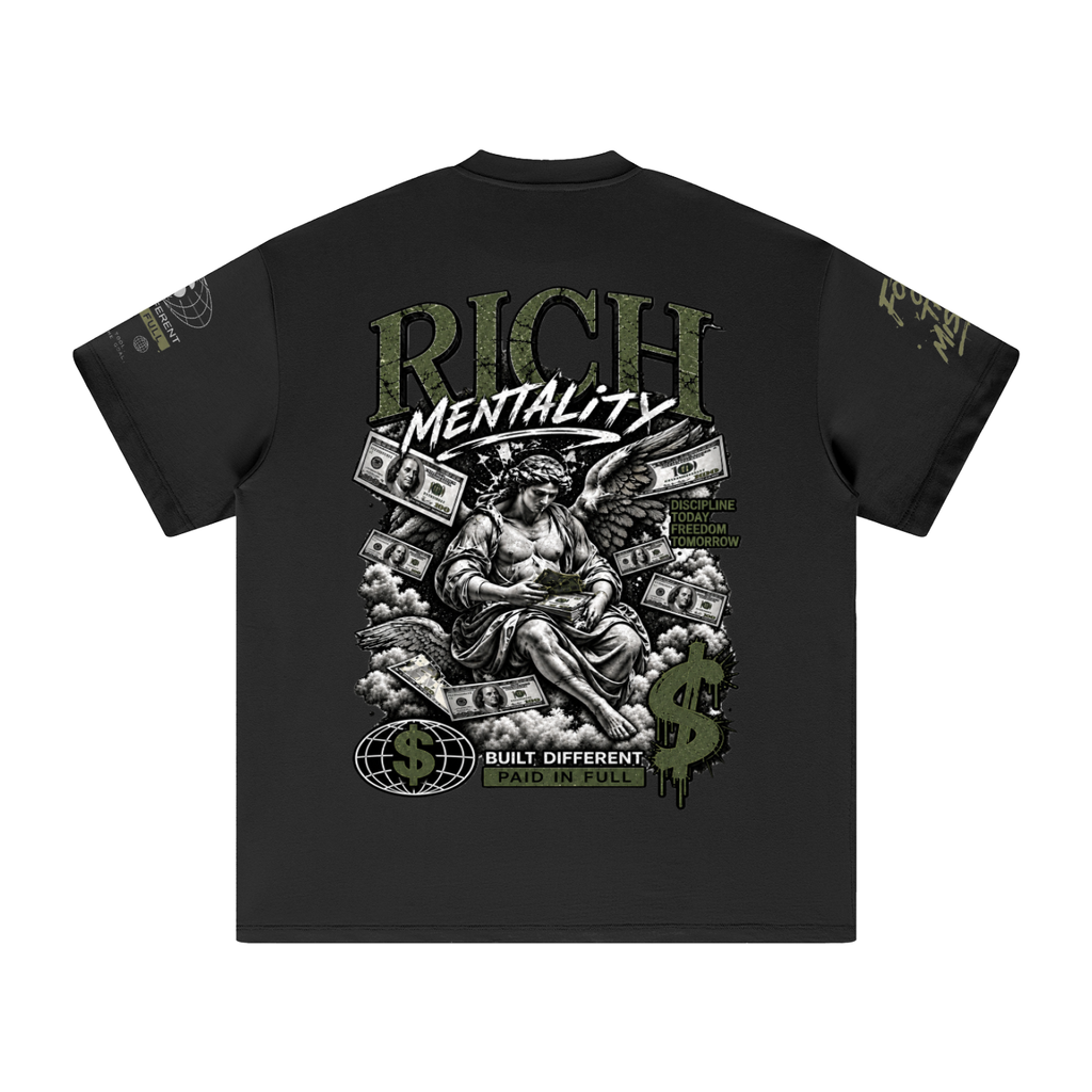 Men's Heavyweight Earth Tone Urban Graphic T-Shirt