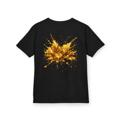 A1 Lifestyle Co. Kids Lion Crown Tee — Gold Splash Back Graphic