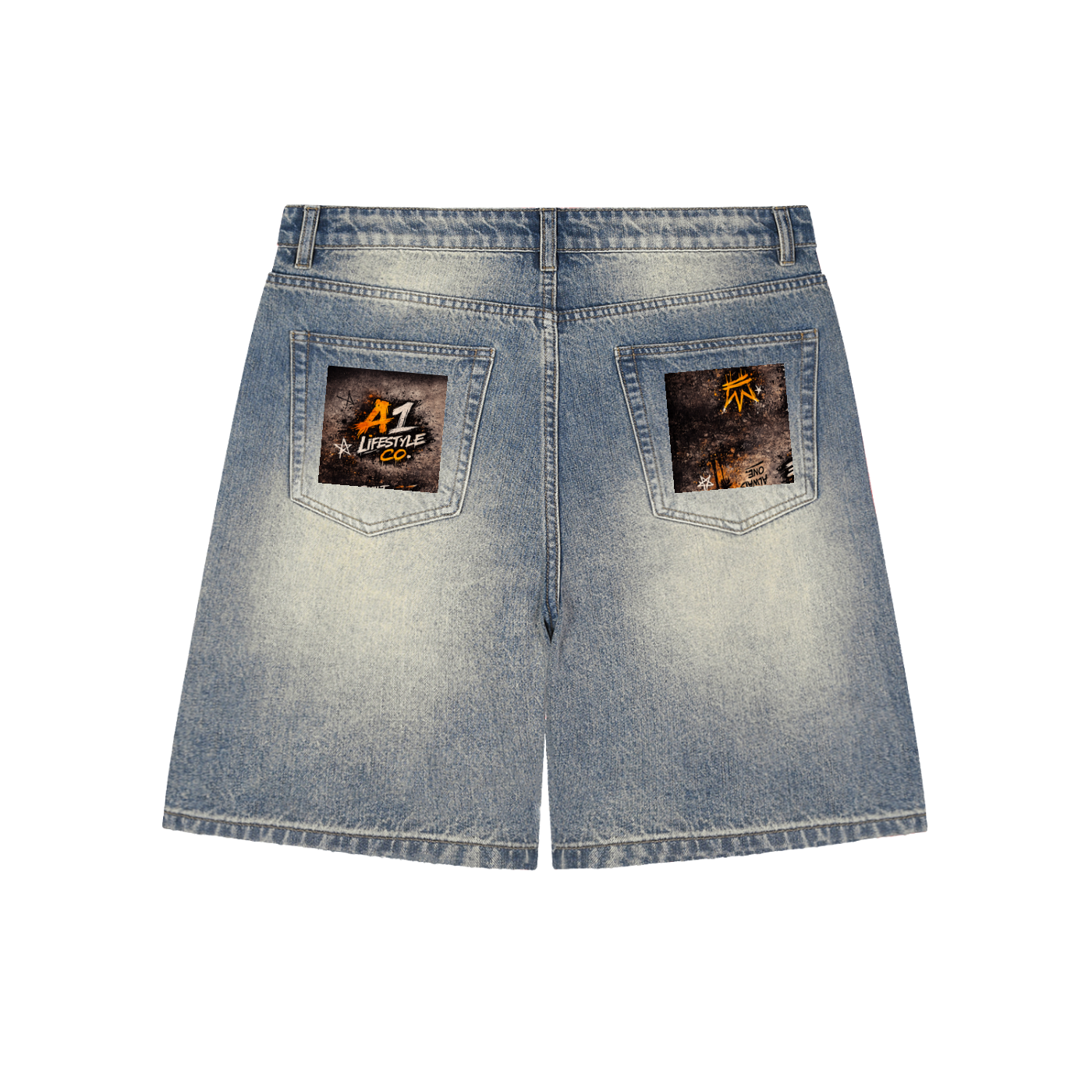 A1 Lifestyle Co.Faded Distressed Baggy Denim Shorts