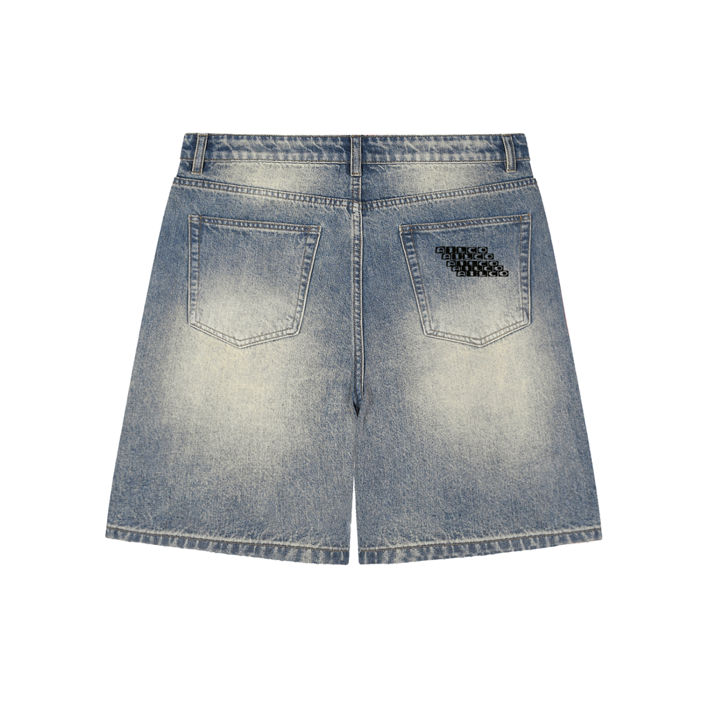 A1 Lifestyle Co.Faded Distressed Baggy Denim Shorts