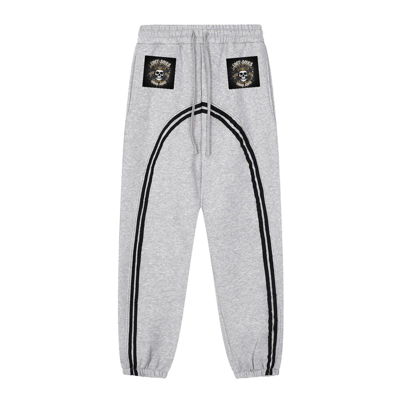 A1 Lifestyle Co. Sun Fade Contrast Tape Fleece Jogged Sweatpants